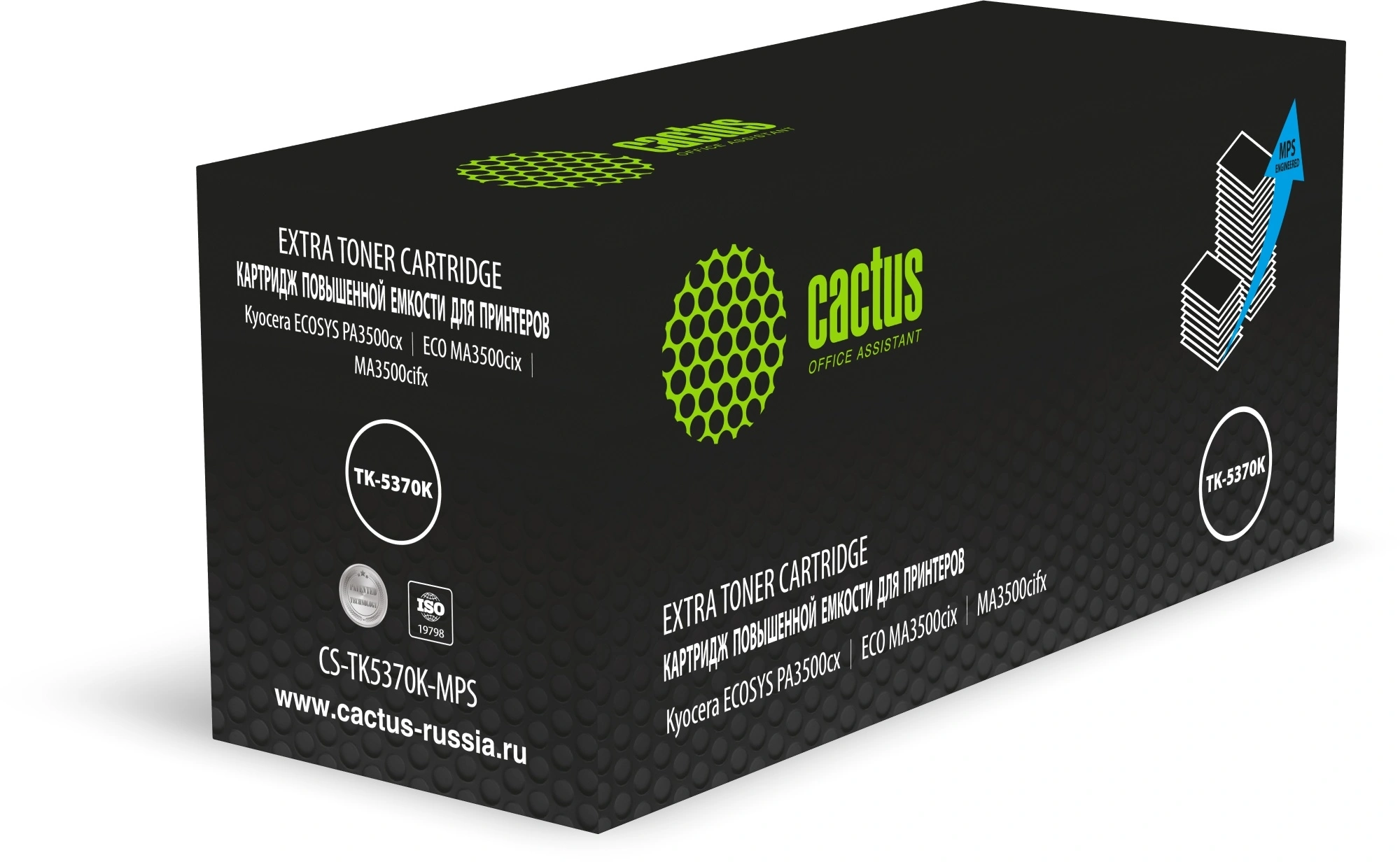 Картридж лазерный Cactus CS-TK5370K-MPS черный (18500стр.) для Kyocera ECOSYS PA3500cx/ECO MA3500cix/MA3500cifx с чипом