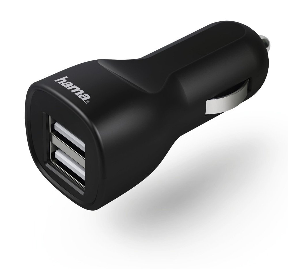 Автомобильное зар./устр. Hama H-1401660 12W 1.2A+1.2A 2xUSB универсальное черный (00173624)
