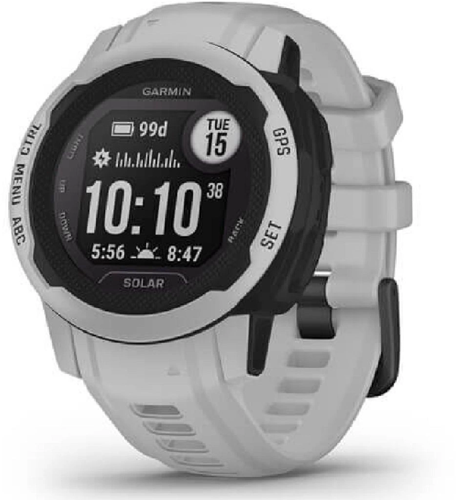 Смарт-часы Garmin Instinct 2 Solar 40мм 0.9" AMOLED корп.черный/серый рем.серый (010-02564-01)