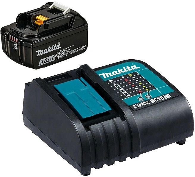 Батарея аккумуляторная Makita BL1830B LXT 18В 3Ач Li-Ion (З/У в компл.) (191A23-6)