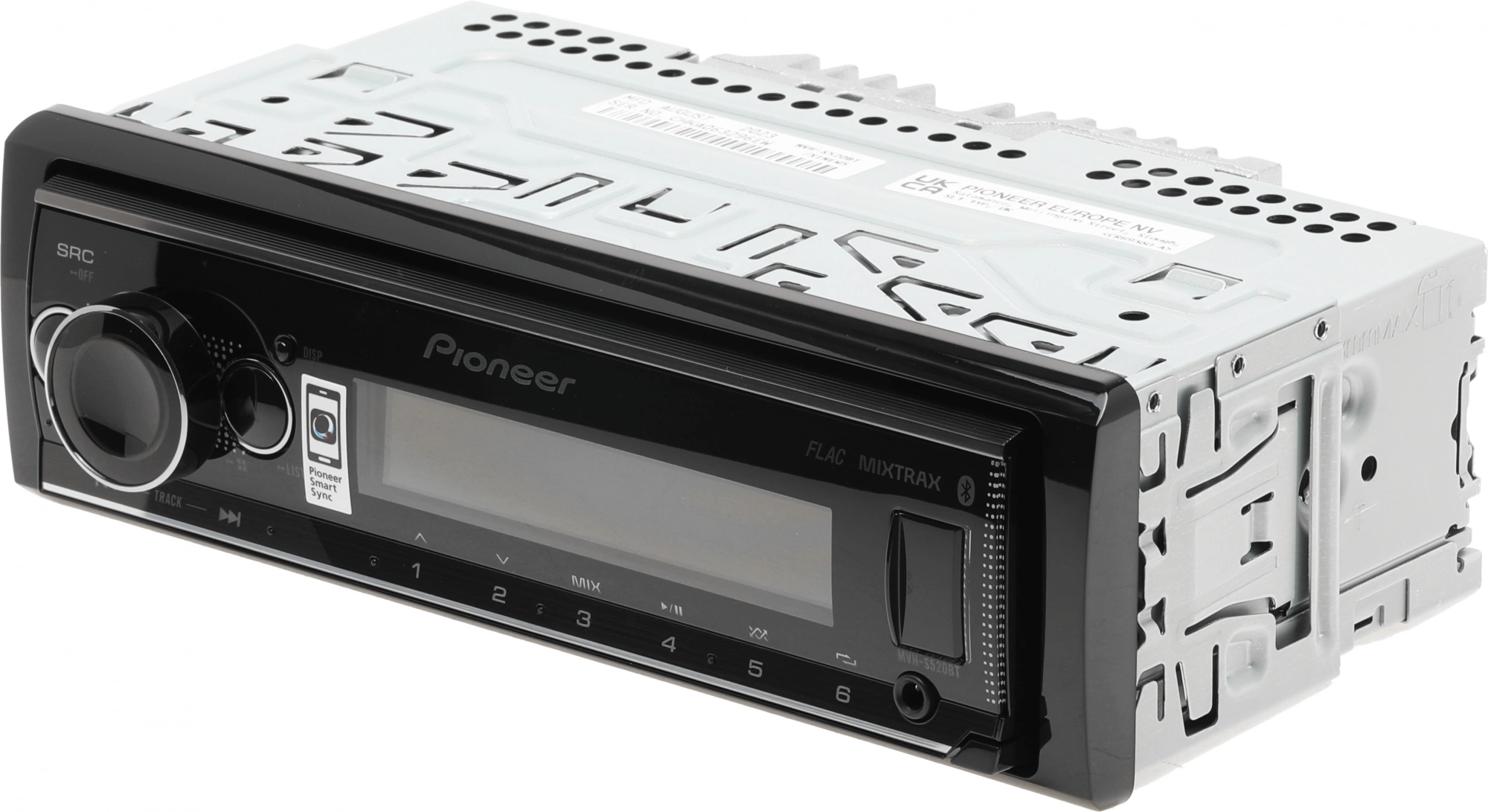 Автомагнитола Pioneer MVH-S520BT 1DIN 4x50Вт AUX DSP 3 RDS