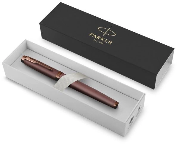 Ручка перьев. Parker IM Monochrome F328 (2190511) Burgundy PVD F сталь нержавеющая подар.кор.