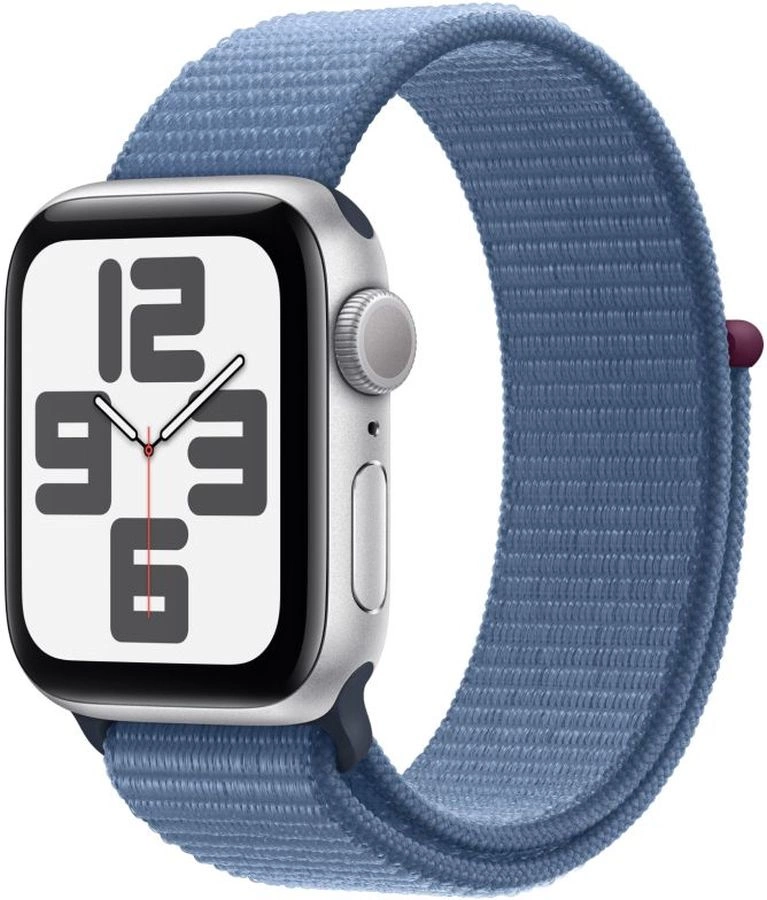 Смарт-часы Apple Watch SE 2023 A2722 40мм OLED корп.серебристый Sport Loop рем.синий разм.брасл.:130-200мм (MRE33LL/A)