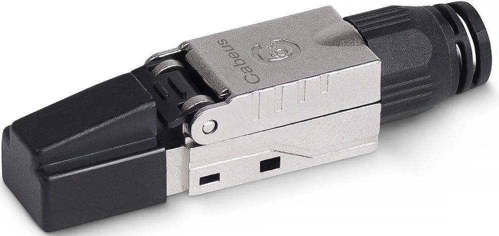 Коннектор Cabeus (8P8C-SH-C6+-TWP) кат.6A RJ45 с защитным колпачком серебристый