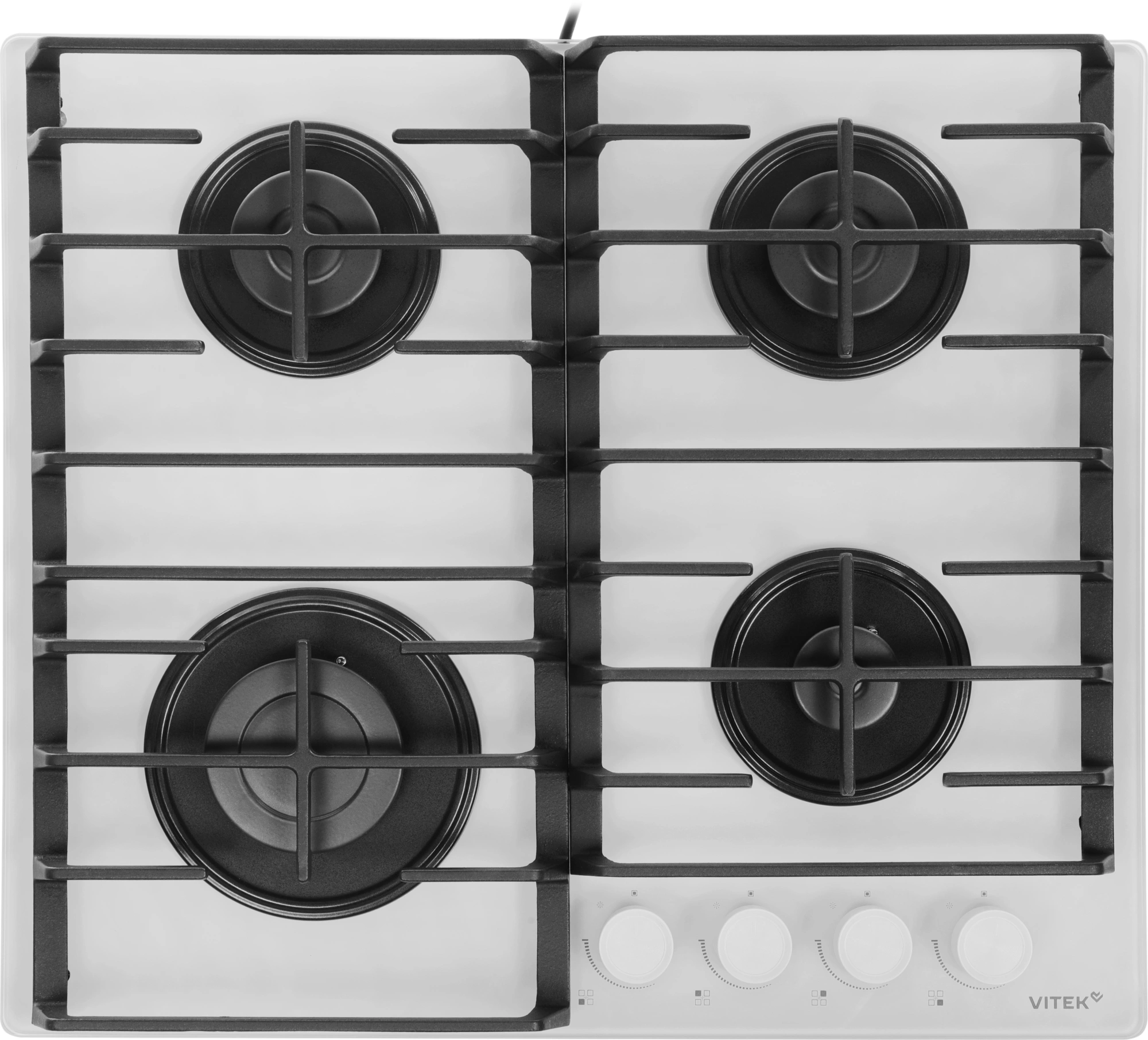 Газовая варочная поверхность Vitek VGH 6420 WG стекло белое