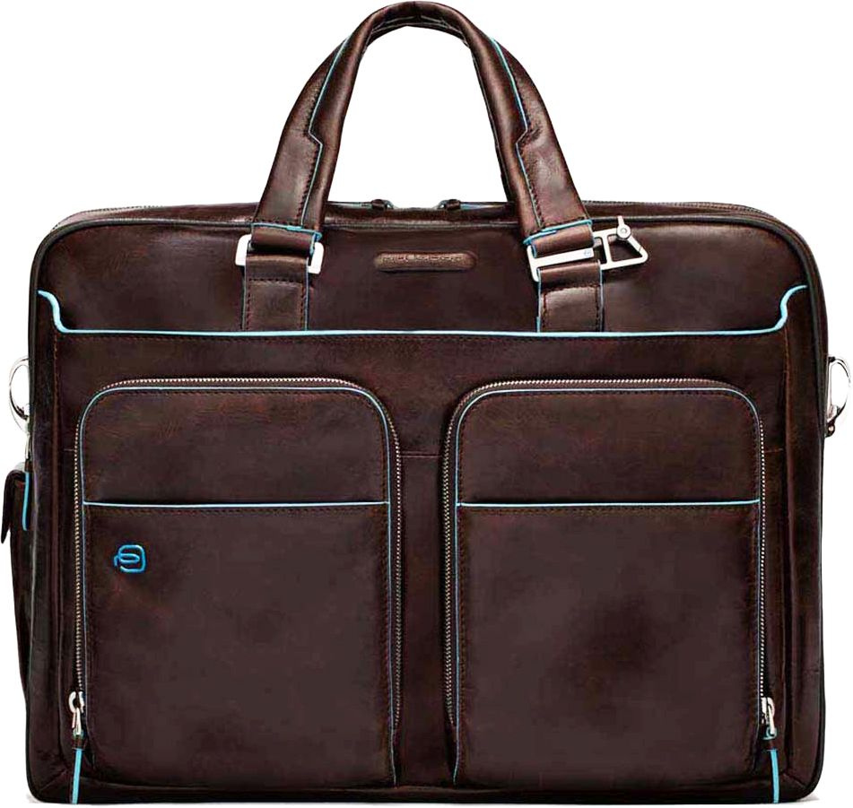 Деловая сумка Piquadro Blue Square CA2765B2/MO с отделением для ноутбука 15" коричневая натур.кожа
