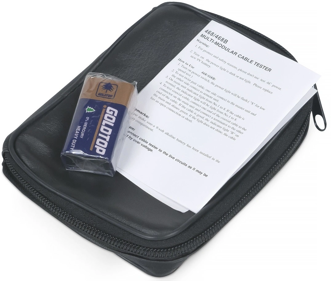 Тестер кабельный Cabeus CT-BNC-RJ45 белый/черный