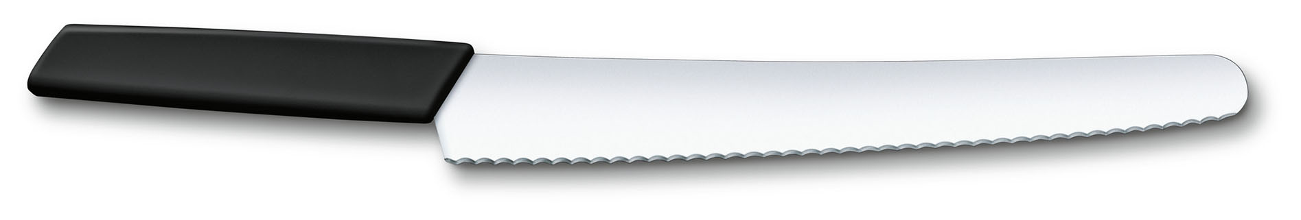 Нож кухонный Victorinox Swiss Modern (6.9073.26WB) стальной для хлеба лезв.260мм серрейт. заточка черный блистер