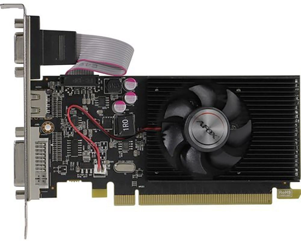 Видеокарта Afox PCI-E 2.0 AF710-1024D3L8 NVIDIA GeForce GT 710 1Gb 64bit GDDR3 954/1333 DVIx1 HDMIx1 CRTx1 HDCP Ret Видеокарта Afox PCI-E 2.0 AF710-1024D3L8 NVIDIA GeForce GT 710 1Gb 64bit GDDR3 954/1333 DVIx1 HDMIx1 CRTx1 HDCP Ret