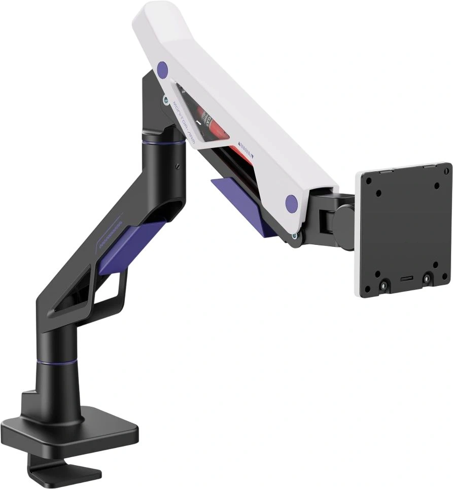 Кронштейн для мониторов Ultramounts UM741BW черный/белый 24"-57" макс.30кг крепление к столешнице поворот и наклон