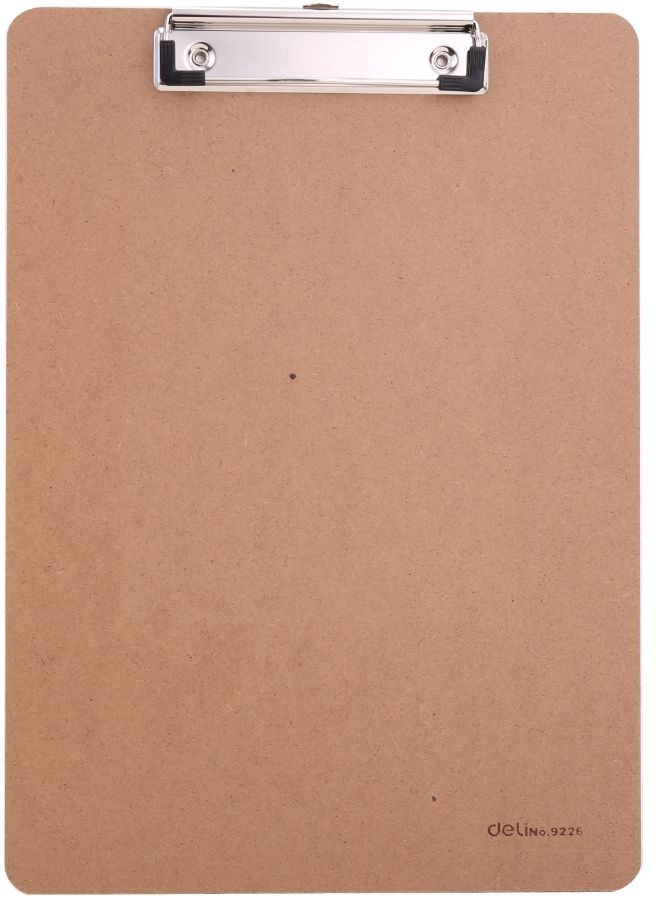 Папка клип-борд Deli E9226 A4 древесная плита бежевый
