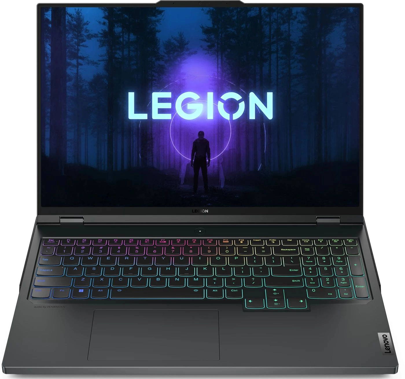 Ноутбук Lenovo Legion Pro 5 16ARX8 Ryzen 7 7745HX 32Gb SSD1Tb NVIDIA GeForce RTX4060 8Gb 16" IPS WQXGA (2560x1600) без ОС dk.grey WiFi BT Cam (82WM00FTRK)