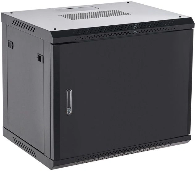 Шкаф коммутационный Rexant (04-1266-122) настенный 12U 600x600мм пер.дв.металл черный 230град. металл