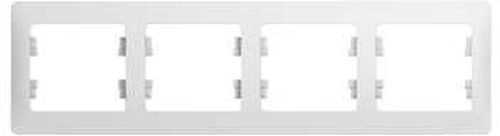 Рамка Schneider Electric Glossa GSL000104 накладная 4x горизонтальный монтаж пластик белый