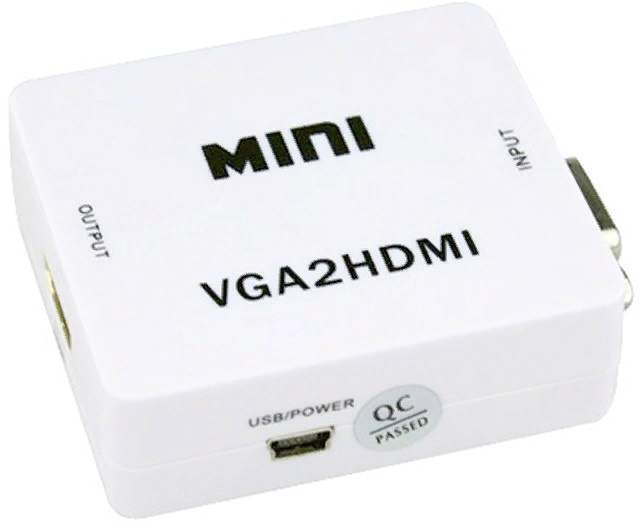 Переходник аудио-видео Premier 5-982 VGA (f)/HDMI (f)/Jack 3.5 (m) белый