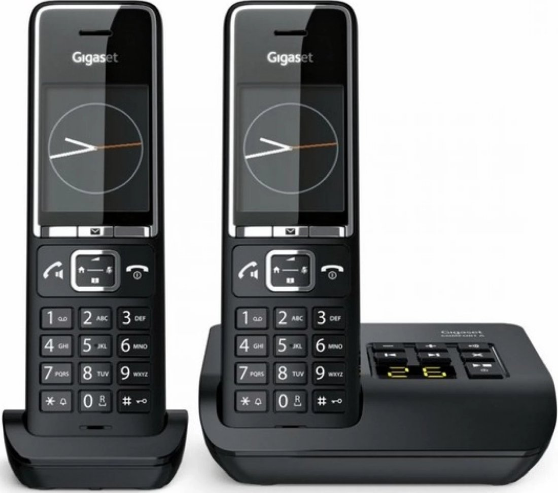 Р/Телефон Dect Gigaset Comfort 550A DUO RUS черный (труб. в компл.:2шт) автооветчик АОН