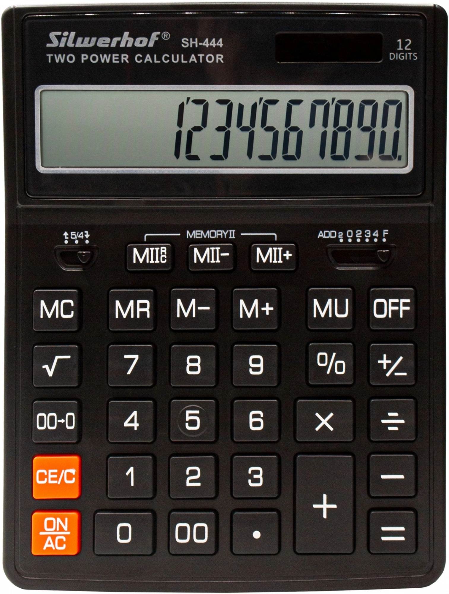 Калькулятор настольный Silwerhof SH-444 черный 12-разр.