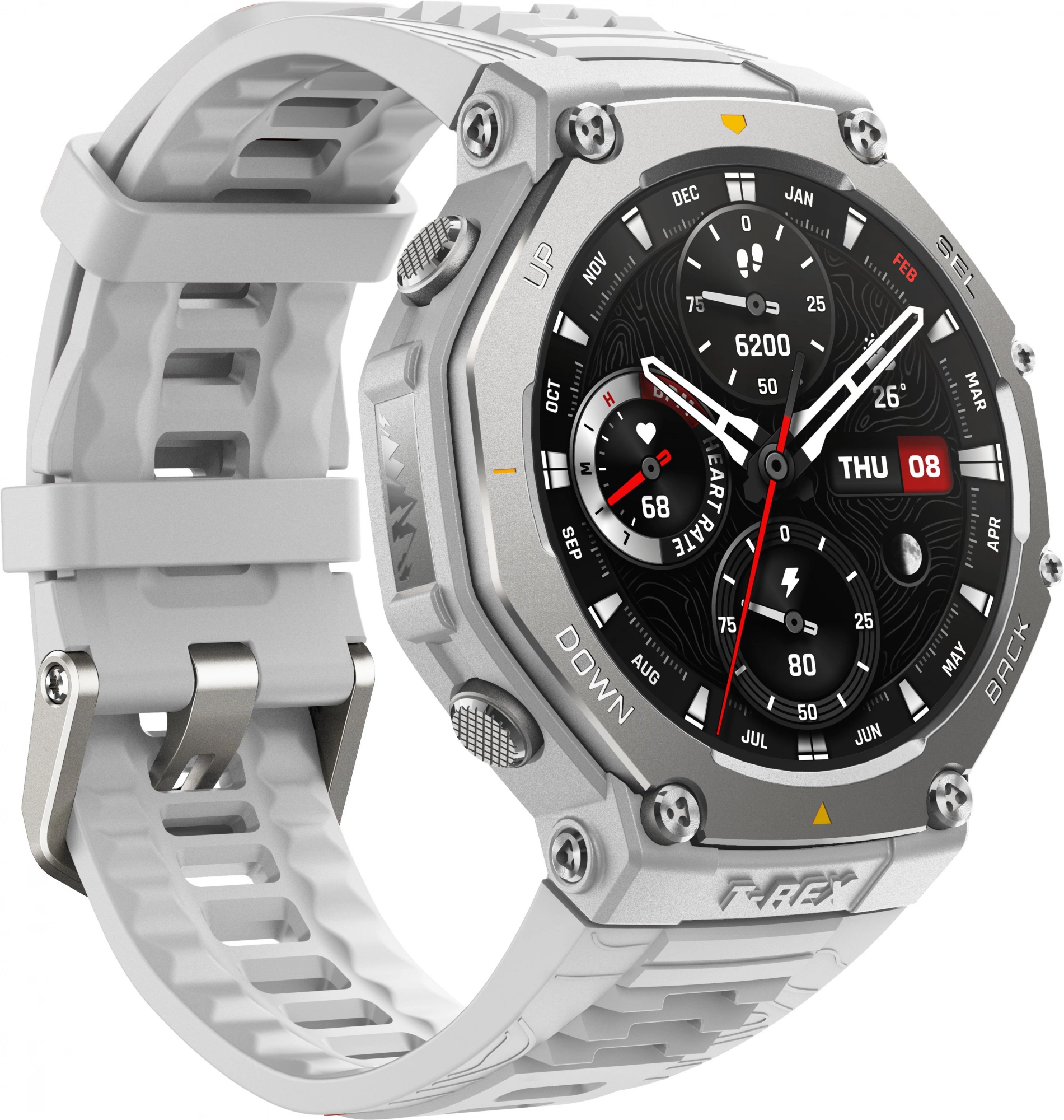 Смарт-часы Amazfit T-Rex 3 A2323 48.5мм 1.5" AMOLED корп.серый рем.серый разм.брасл.:145-210мм (6970100377811)