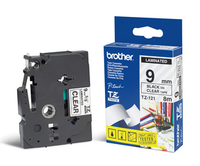 Картридж ленточный Brother TZE221 черный на белом 9x8 для Brother P-Touch