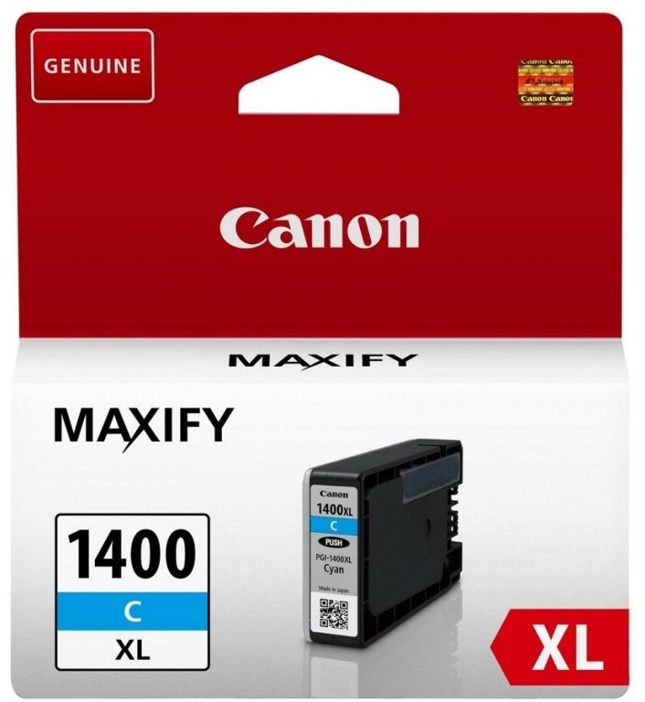 Картридж струйный Canon PGI-1400XLC 9202B001 голубой (1200стр.) для Canon Maxify МВ2040/2340