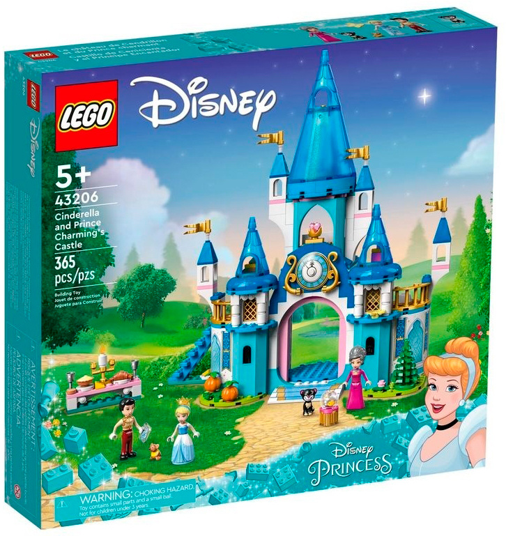 Конструктор Lego Disney Princess Cinderella and Prince Charming`s Castle (элем.:365) пластик (5+) (43206)