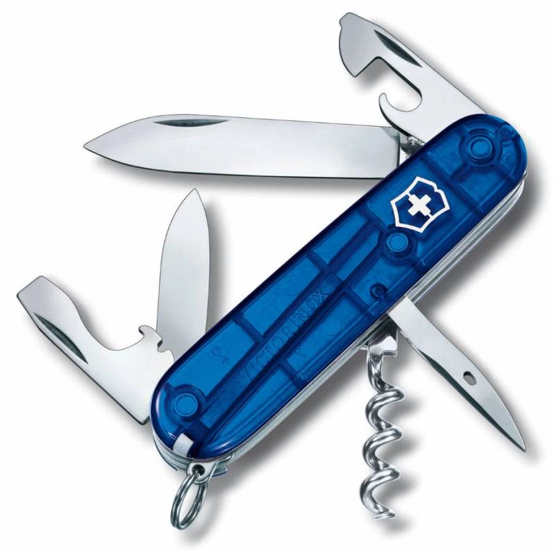 Нож перочинный Victorinox Spartan (1.3603.T2) 91мм 12функц. синий полупрозрачный карт.коробка