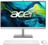 Моноблок Acer Aspire C24-195ES 23.8" Full HD Core Ultra 7 155U (1.7) 16Gb SSD512Gb Graphics CR Eshell GbitEth WiFi BT 65W клавиатура мышь Cam серебристый 1920x1080