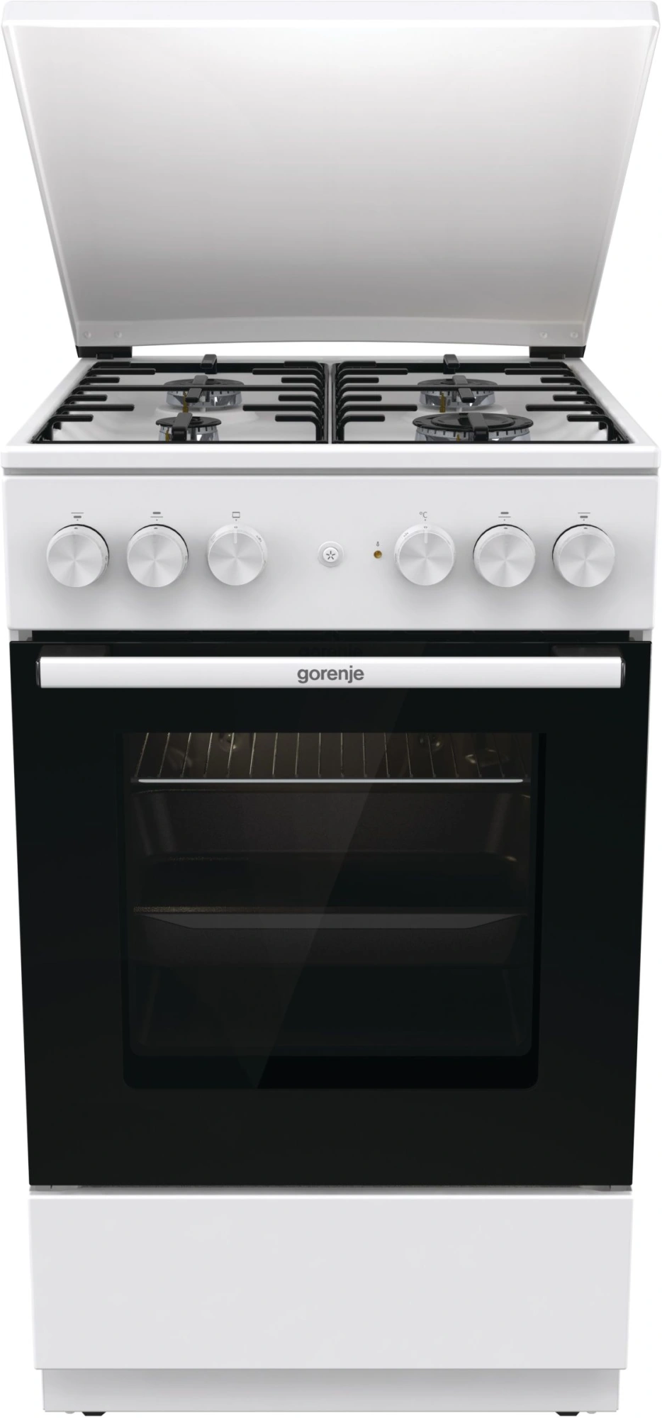 Плита Комбинированная Gorenje GK5A22WH белый (металлическая крышка) реш.сталь