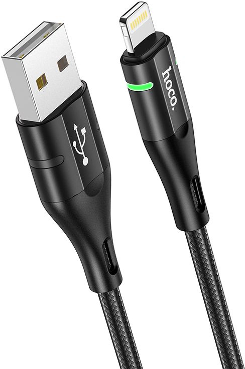 Кабель Hoco U93 Shadow iP U93 SHADOW IP USB (m)-Lightning (m) 1.2м черный коробка