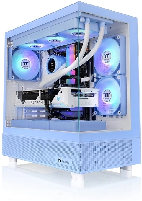 Корпус Thermaltake View 270 TG ARGB Hydrangea голубой без БП ATX 9x120mm 2x140mm 1x200mm 2xUSB3.0 audio bott PSU