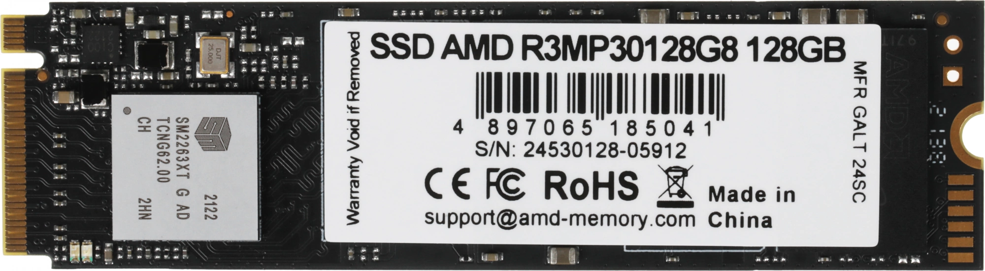 Накопитель SSD AMD PCIe 3.0 x4 128GB R3MP30128G8 Radeon M.2 2280