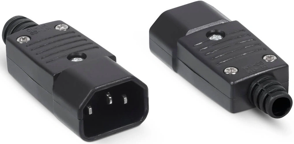 Вилка Cabeus IEC-320-C14 черный