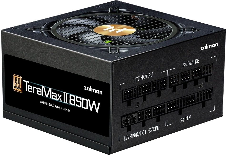Блок питания Zalman ATX 850W ZM850-TMX2 80+ gold 24pin APFC 120mm fan 12xSATA Cab Manag RTL