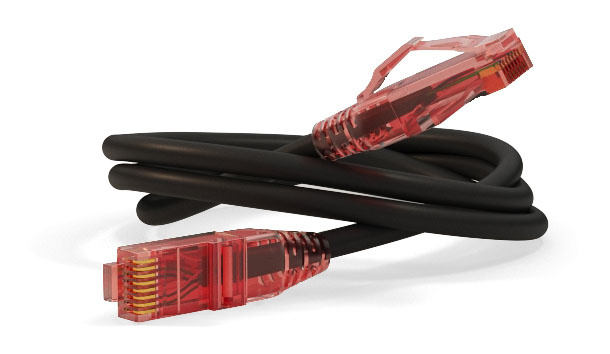 Патч-корд Hyperline PC-LPM-UTP-RJ45-RJ45-C5e-3M-LSZH-BK UTP RJ-45 вил.-вилка RJ-45 кат.5E 3м черный LSZH 24AWG