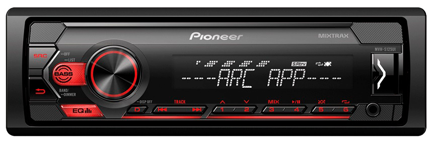 Автомагнитола Pioneer MVH-S125UI 1DIN 4x50Вт ПДУ RDS