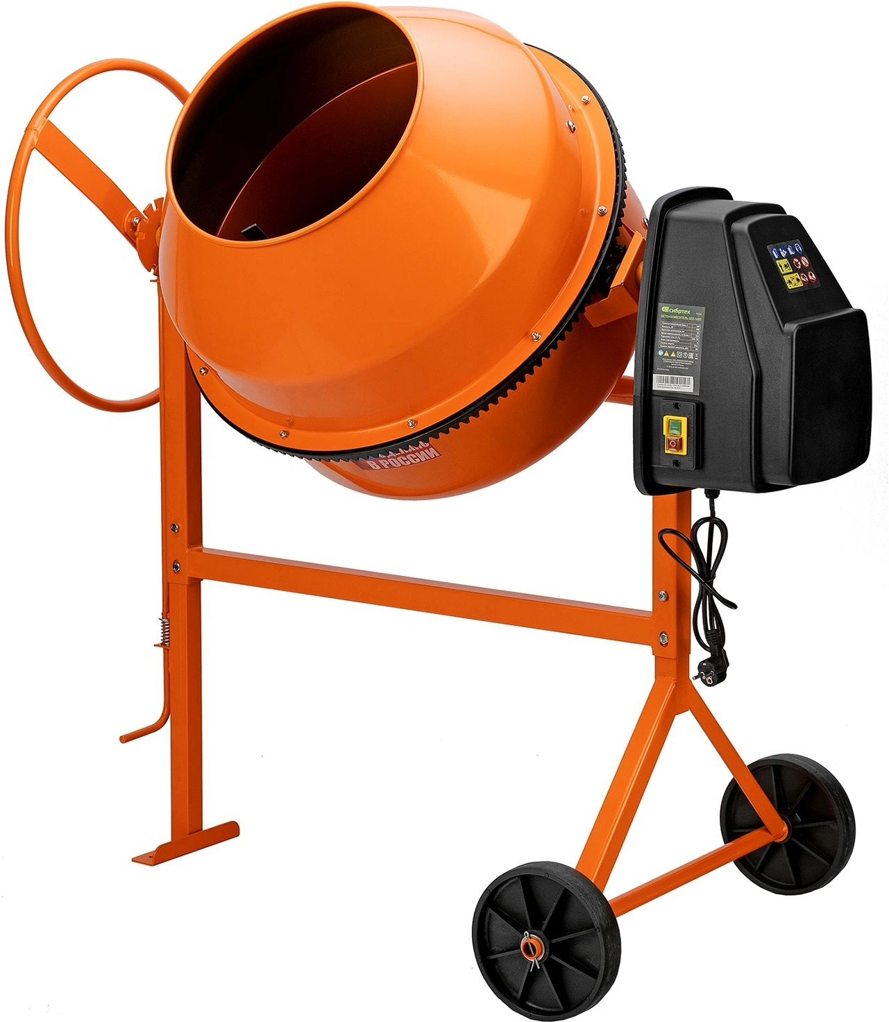 Бетономешалка Сибртех БСН-220П электрич. бар.:220л г.р.:110л 1000Вт (95521)