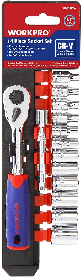 Набор головок Workpro WP202556 14 предметов