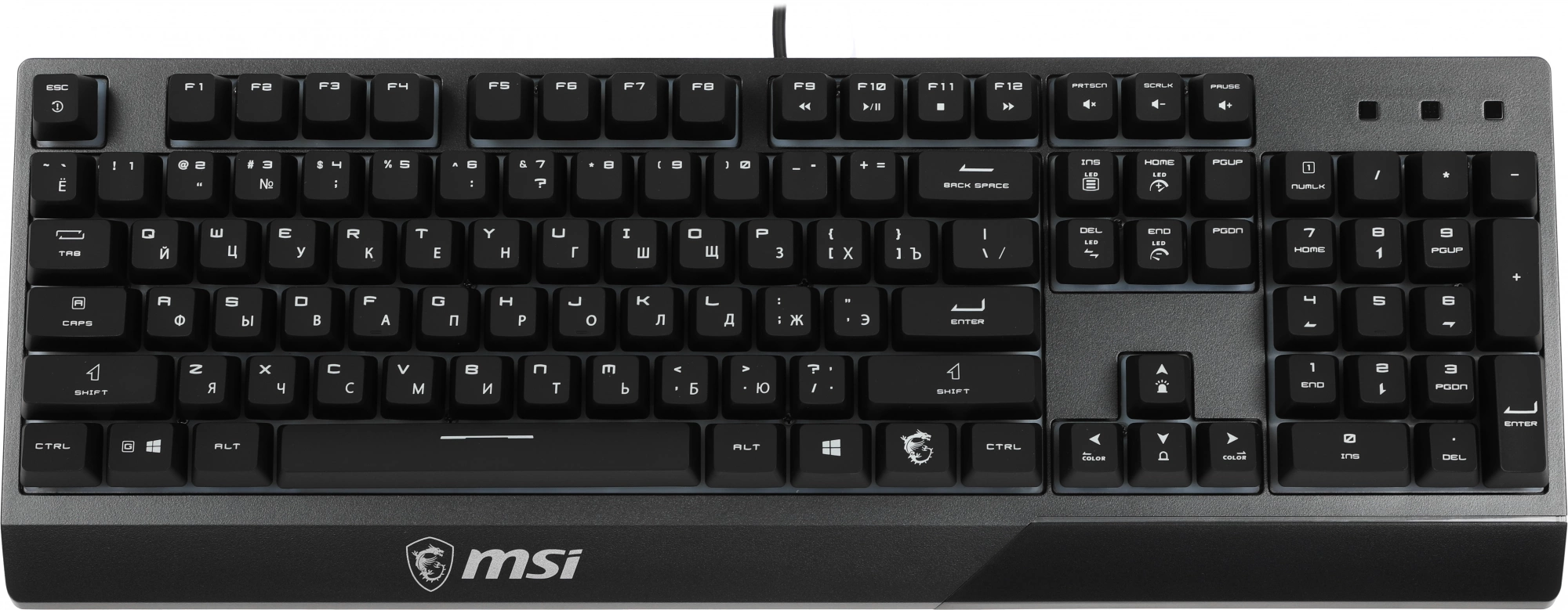 Клавиатура MSI Vigor GK30 RU черный USB for gamer LED (S11-04RU236-CLA)