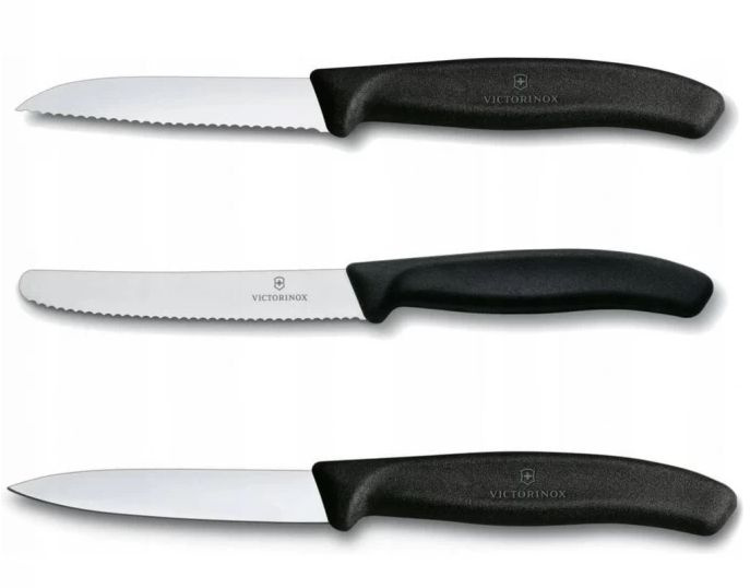 Набор ножей кухон. Victorinox Swiss Classic Paring 6.7113.3 компл.:3предм. черный европодвес