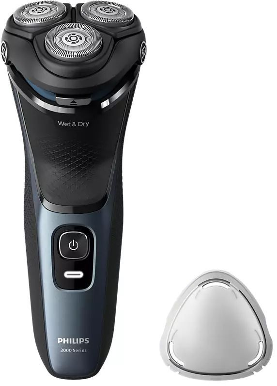 Бритва роторная Philips S3144/00 реж.эл.:3 питан.:аккум. темно-синий