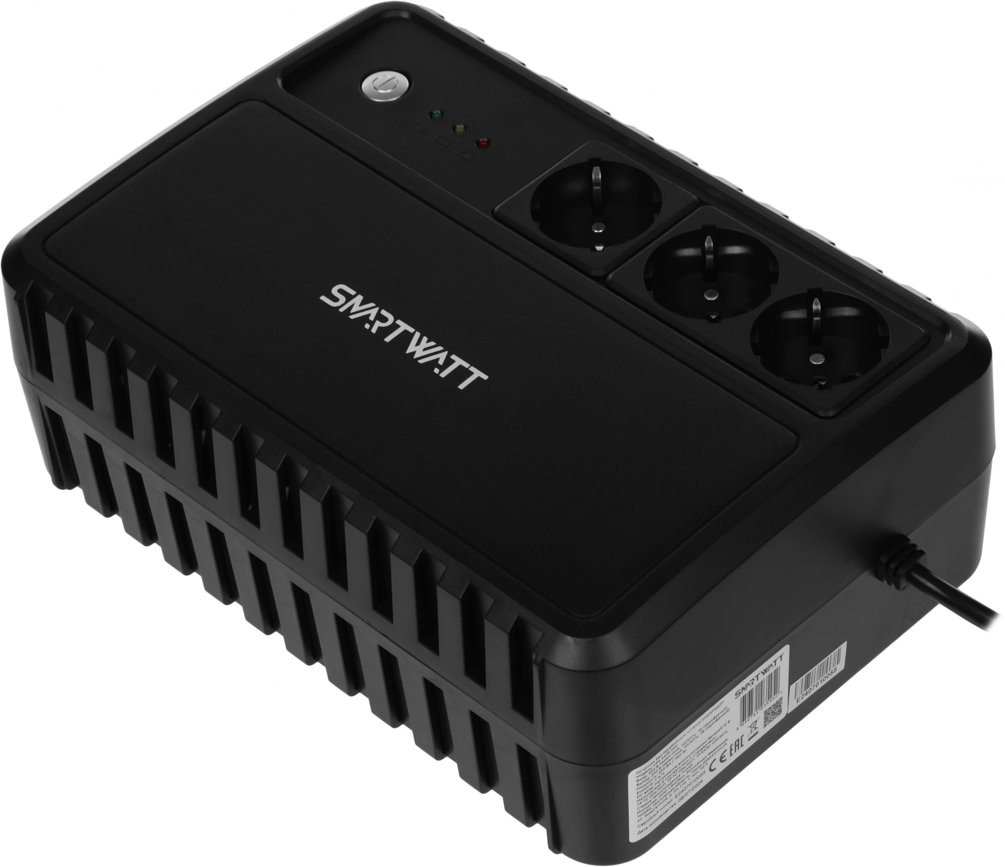 Источник бесперебойного питания Smartwatt Safe 360Вт 600ВА черный