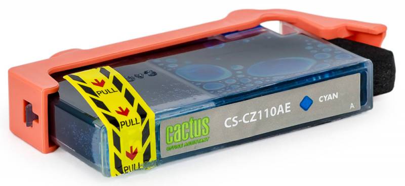 Картридж струйный Cactus CS-CZ110AE №655 голубой (14.6мл) для HP DJ IA 3525/5525/4525