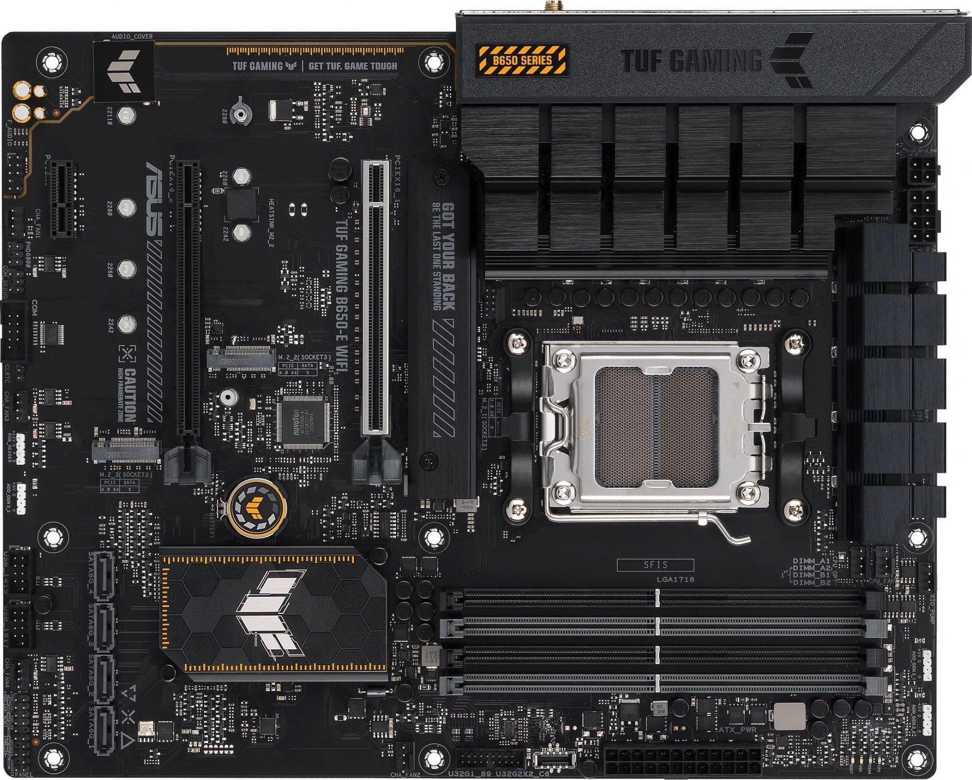 Материнская плата Asus TUF GAMING B650-E WIFI SocketAM5 AMD B650 4xDDR5 ATX AC`97 8ch(7.1) 2.5Gg RAID+HDMI+DP