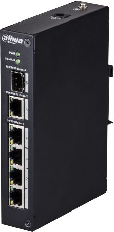 Коммутатор Dahua DH-PFS3106-4T (L2) 4x100Мбит/с 1x1Гбит/с 1xКомбо(1000BASE-T/SFP) неуправляемый