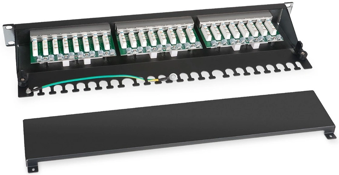 Патч-панель Cabeus PL-24-CAT.5E-SH-DUAL 19" 1U 24xRJ45 кат.5E FTP