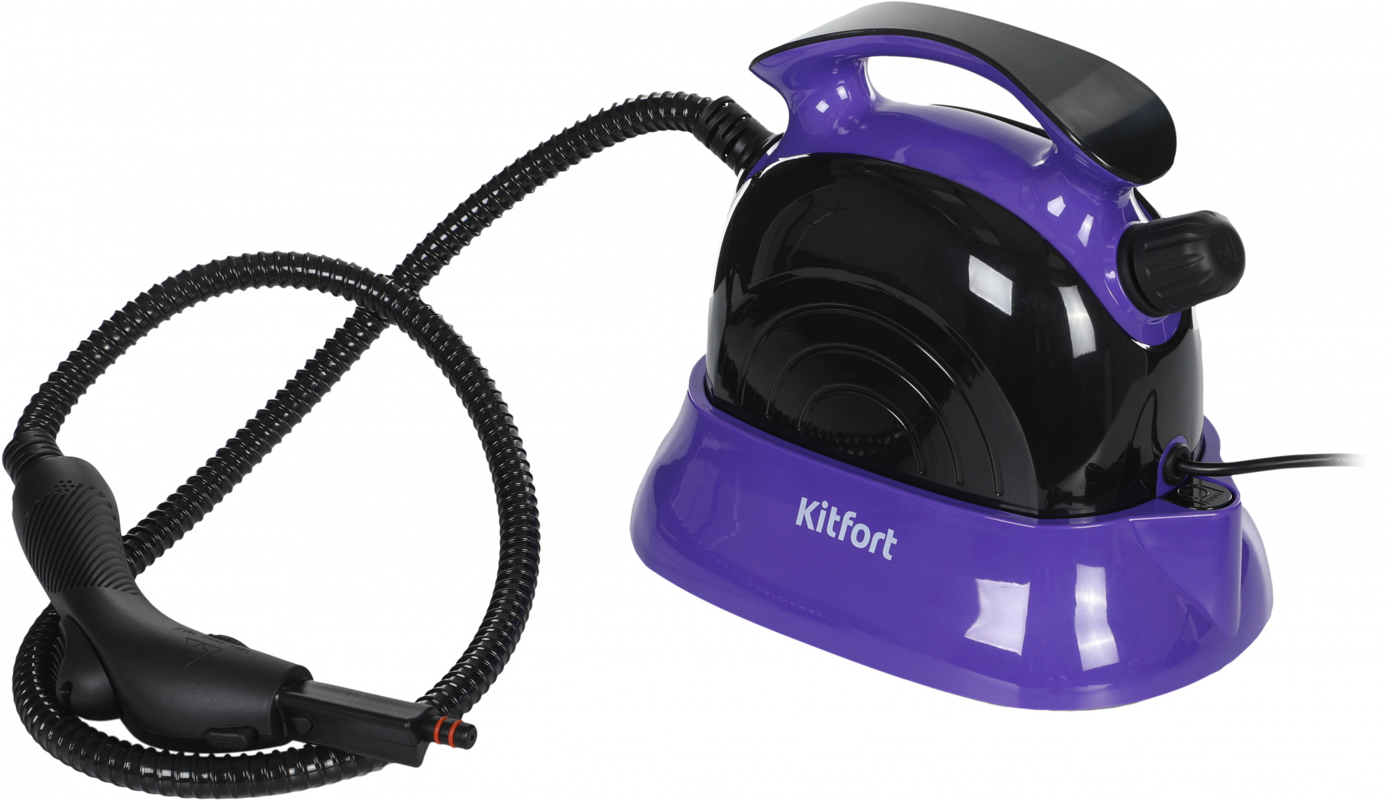 Пароочиститель напольный Kitfort КТ-9102-1 1500Вт черный/фиолетовый