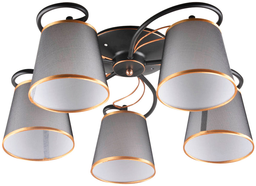 Люстра Hiper Nataly H055-5 потолоч. черный/золотистый