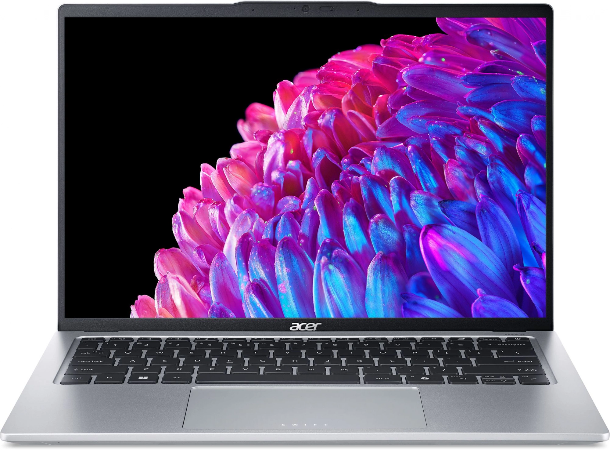 Ноутбук Acer Swift Go 14 SFG14-73 Core Ultra 7 155H 16Gb SSD1Tb Intel Arc 14" IPS 2.8K (2880x1800) Windows 11 Home silver WiFi BT Cam (NX.KV4CD.001)