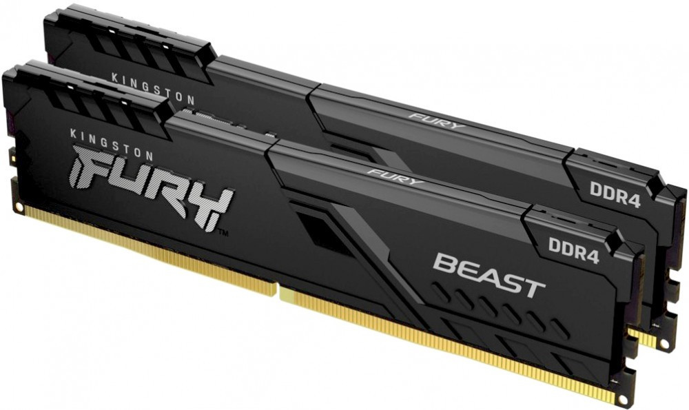 Память DDR4 2x32GB 3600MHz Kingston KF436C18BBK2/64 Fury Beast Black RTL Gaming PC4-28800 CL18 DIMM 288-pin 1.35В dual rank с радиатором Ret