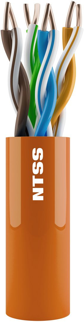 Кабель информационный NTSS NTSS-IN-UTP4-5E-LSZH-OR кат.5E UTP 4 пары 24AWG LSZH внутренний 305м оранжевый